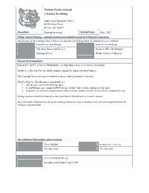 Basic Catering Invoice Template