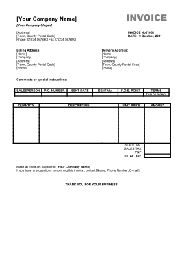 Billing Invoice Download Template