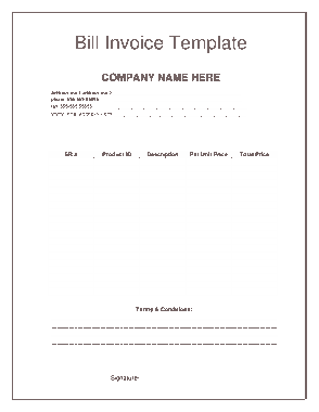 Billing Invoice Free Template