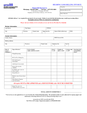 Blank Billing Invoice in PDF Template