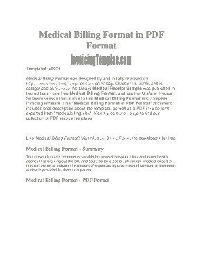Medical Billing Invoice Template