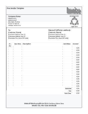 Free Download PDF Books, Free Printable Blank Invoice Template