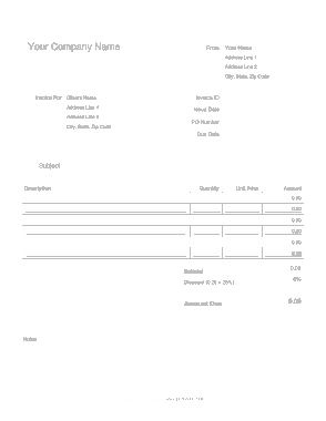 Free Retail Business Invoice Template