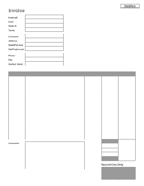 General Business Invoice Template