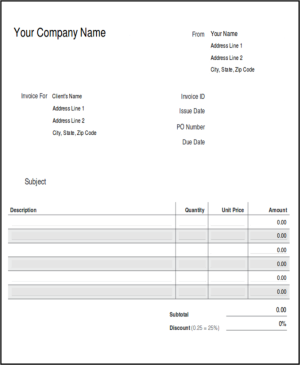 Free Download PDF Books, Cash Invoice Format Template