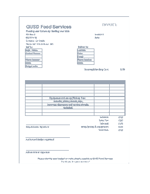 Free Download PDF Books, Catering Food Invoice Template