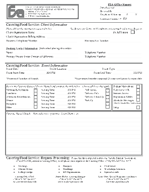 Sample Food Catering Invoice Template