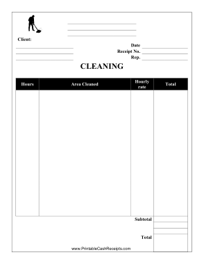 Cleaning Service Bill Free Invoice Template