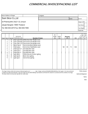 Commercial Excel Invoice Template