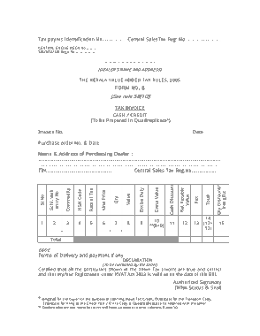 Commercial Tax Invoice Simple Template