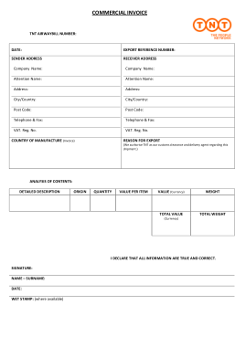 Company Commercial Bill Template