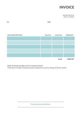 Free Commercial Invoice pdf Template