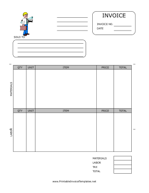 Construction Contract Invoice Template