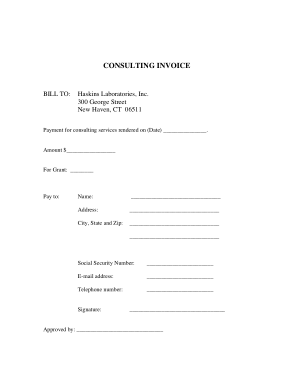 Consulting Service Invoice Template