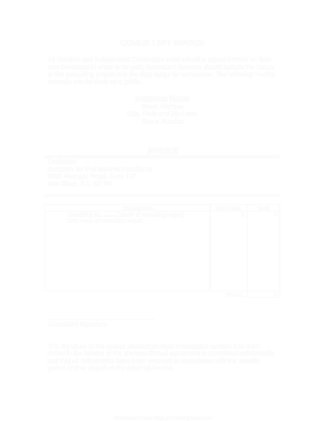 Draft Consultancy Invoice Template