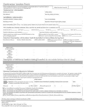 Free Contractor Invoice Form Sample Template