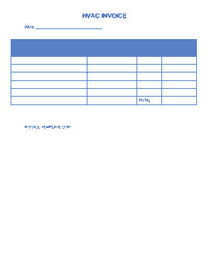 Heating Contractor Invoice Template