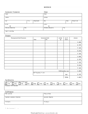 Professional Contractor Invoice Template