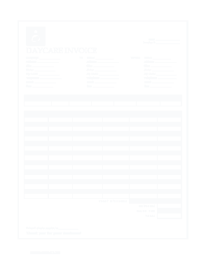 Printable Daycare Invoice Template