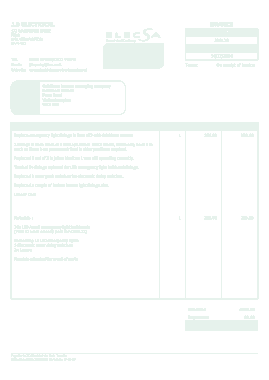 Free Download PDF Books, Electrical Company Invoice Template