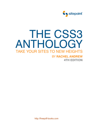 Free Download PDF Books, The CSS3 Anthology 4th Edition