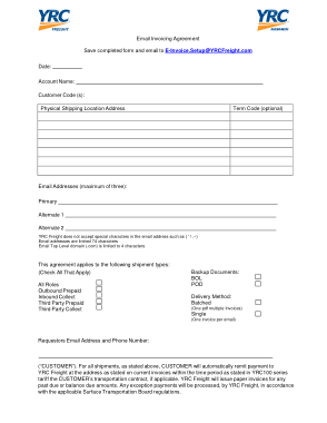 Email Freelance Invoice Agreement Template