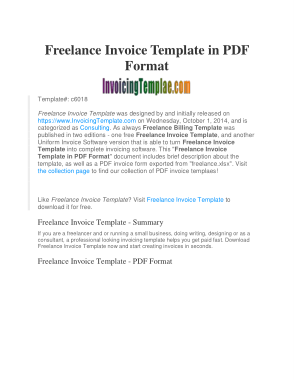 Free Download PDF Books, Web Design Freelance Invoice Template