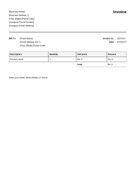 Free Professional Tax Invoice Template