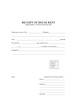 Receipt of Hose Rent Template