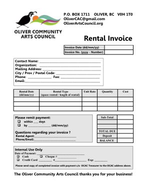 Free Download PDF Books, Sample Rental Invoice Template