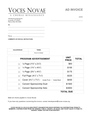 Free Download PDF Books, Sales Ad Invoice Form Template