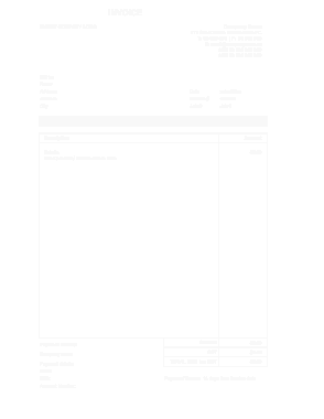 Free Excel Printable Invoice Template