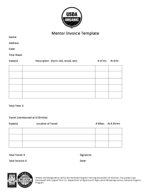 Free Download PDF Books, Mentor Invoice Template