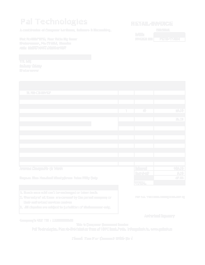 Online Retail Invoice Template