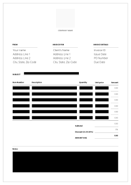 Simple Event Planner Invoice Template