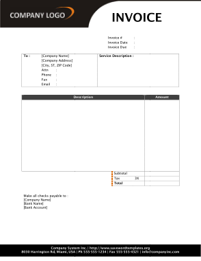 Free Service Invoice Download Template