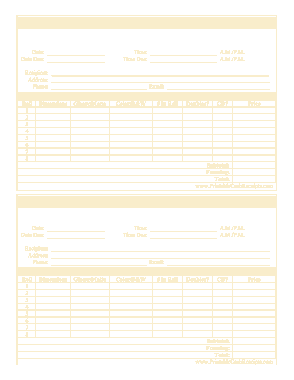Photography Services Bill Template