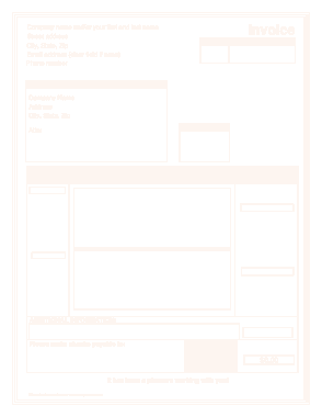 Free Download PDF Books, Sample Blank Service Invoice Template
