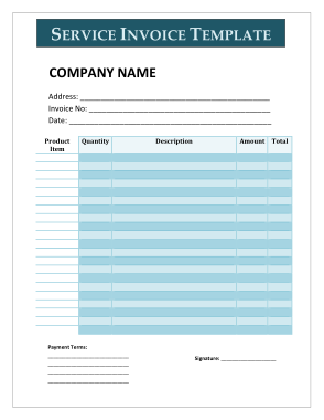Free Download PDF Books, Sample Service Invoice Word Template