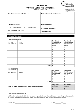 Free Tax Invoice Sample in PDF Template