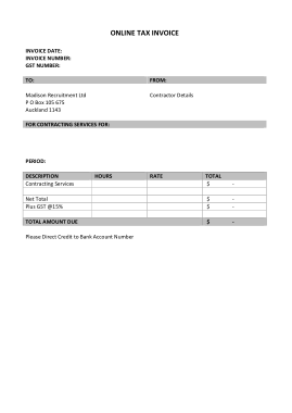 Online Tax Invoice Template