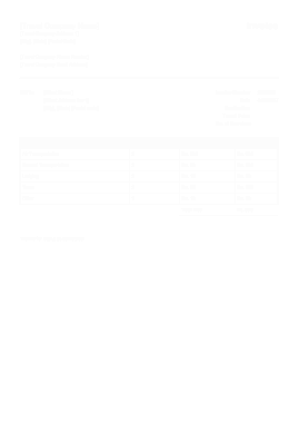 Travel Agency Invoice Form Template