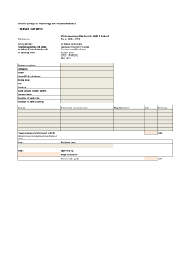 Free Download PDF Books, Travel Invoice Format Template