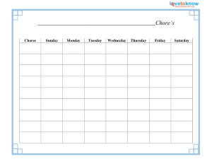 Blank Chore Chart Free Template