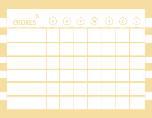 Sample Chore Chart Free Template