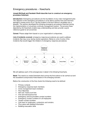Free Download PDF Books, Fire Incident Emergency Flowchart Template