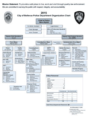 City Of Bellevue Police Department Organization Chart Template