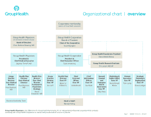 Group Health Organizational Chart Template