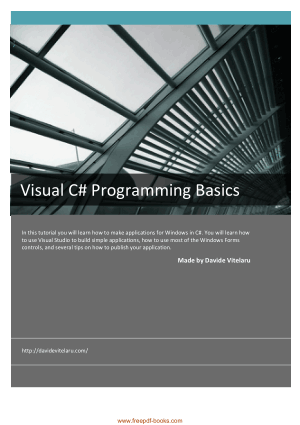 Free Download PDF Books, Visual C# Programming Basics