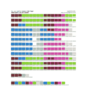 CSS Color Selector Chart Template